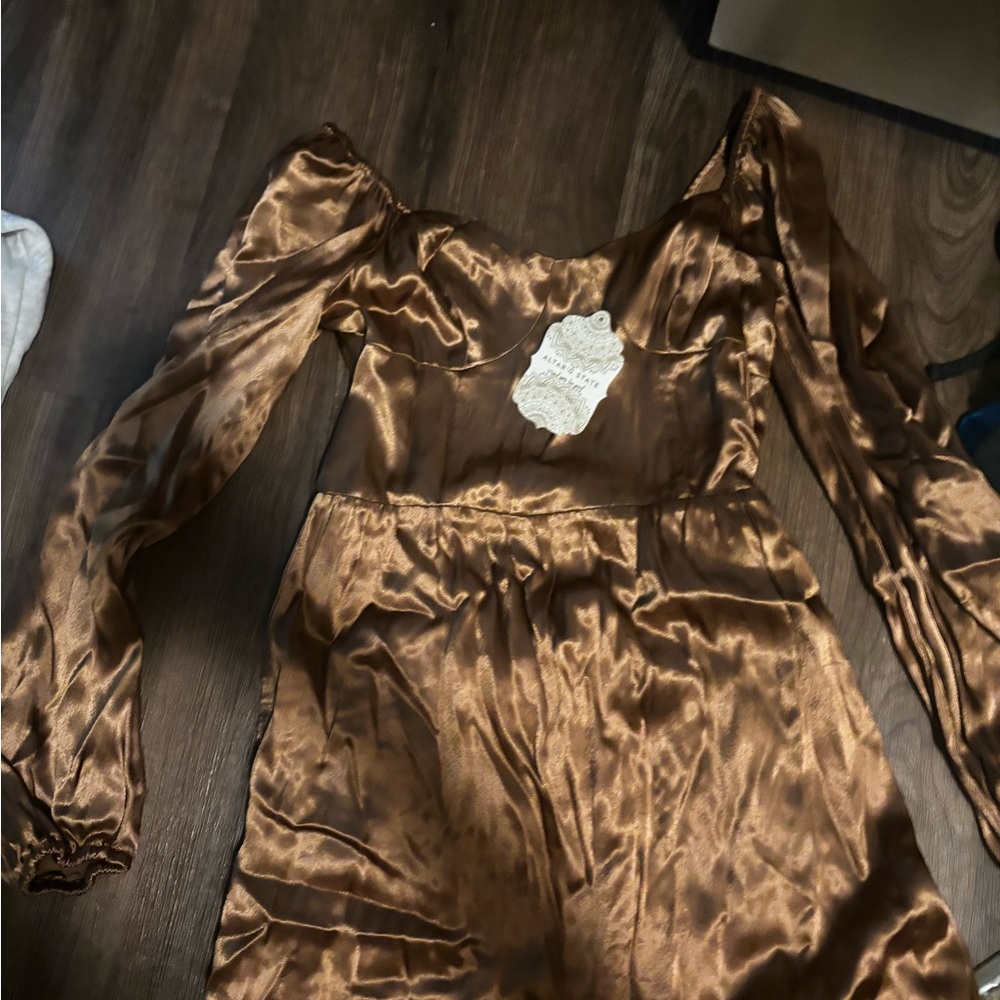 Silk Off-Shoulder Dress
